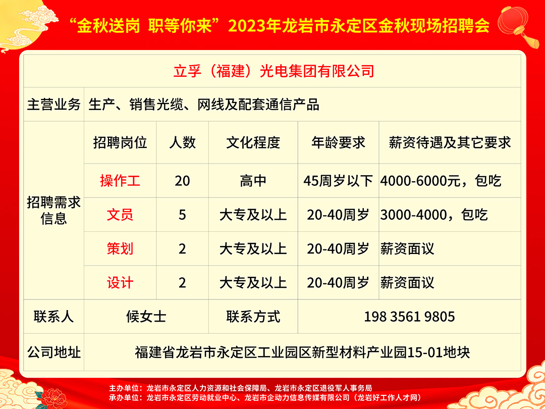 龙岩连城最新招聘信息概览